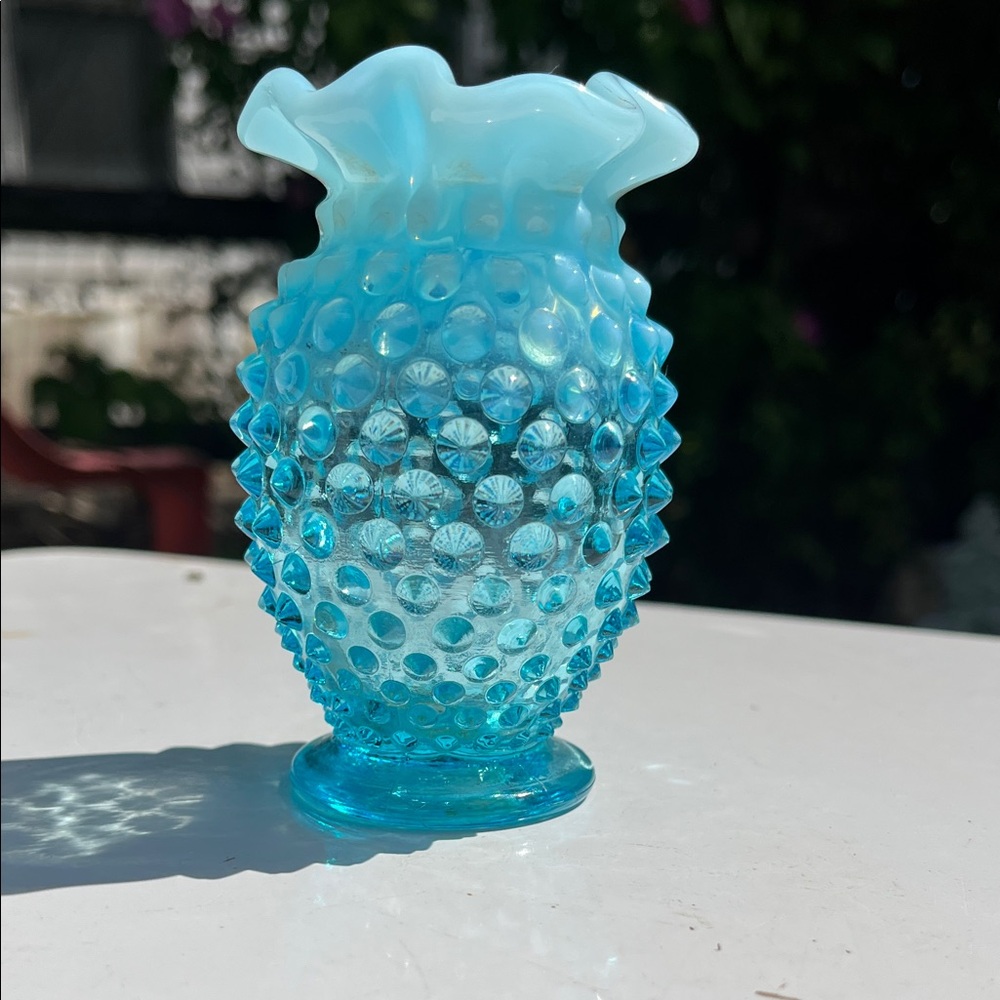 Elegant Blue Textured Vase